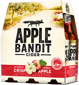 Apple Bandit Crisp Apple set van 6 flesjes á 0,30 liter Apple Bandit Crisp Apple set van 6 flesjes á 0,30 liter